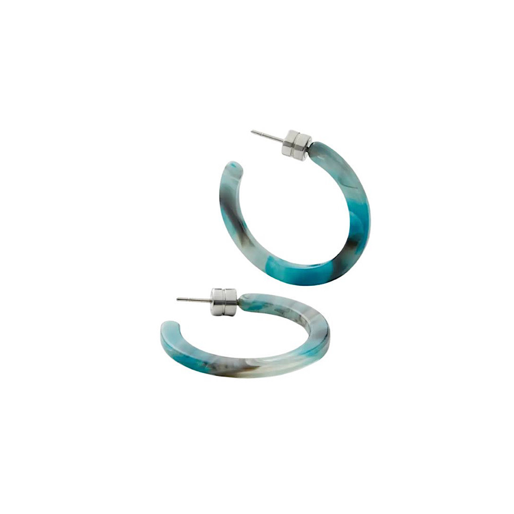 Machete Mini Hoop Earrings - Jadeite Green
