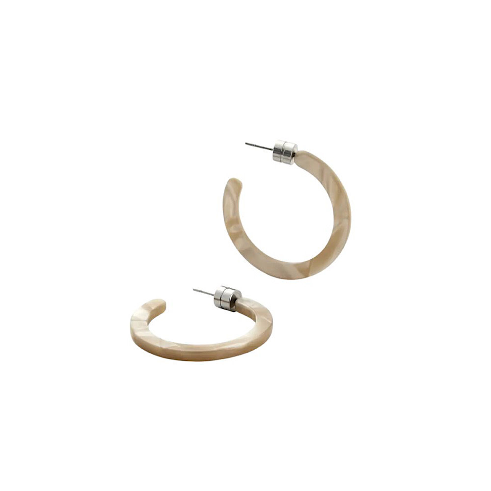 Machete Mini Hoop Earrings - Sand Shell