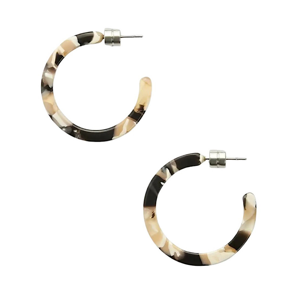 Machete Mini Hoop Earrings - Abalone