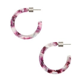 Machete Machete Mini Hoop Earrings - Amethyst