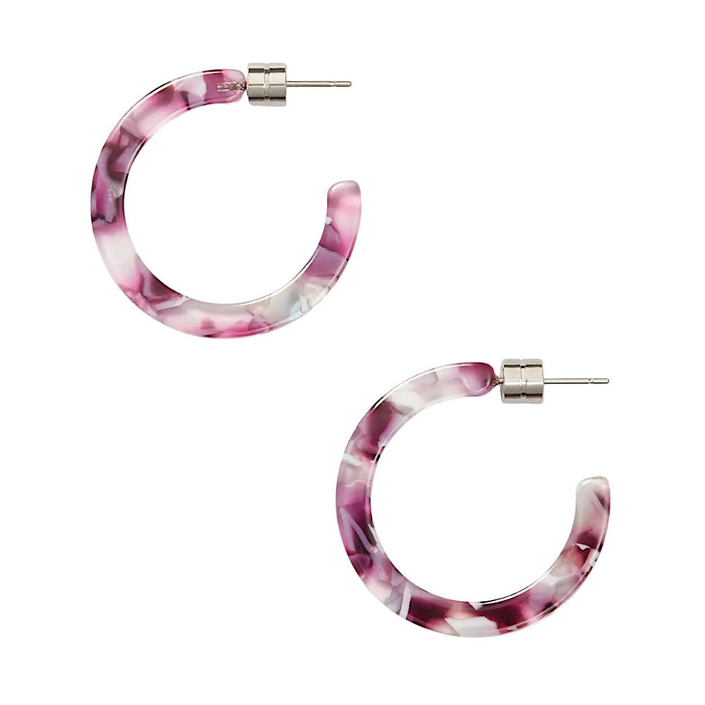 Machete Machete Mini Hoop Earrings - Amethyst