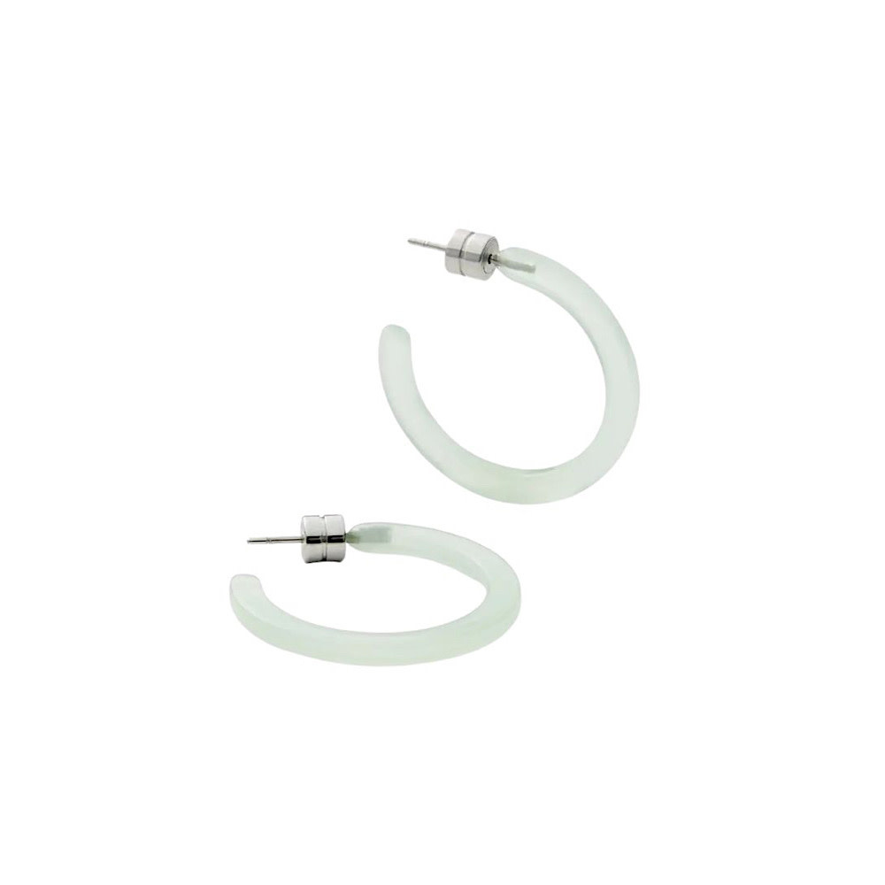 Machete Mini Hoop Earrings - Sea Glass