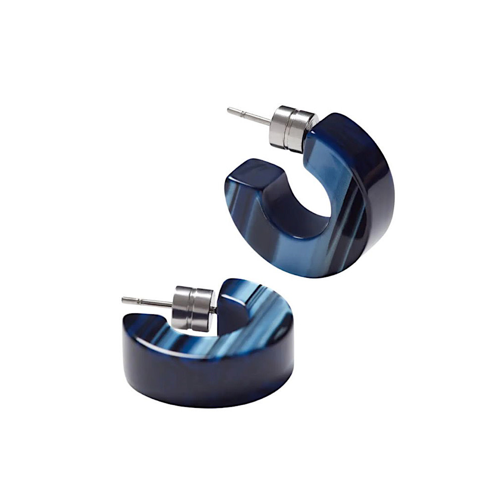 Machete Muse Hoop Earrings - Indigo