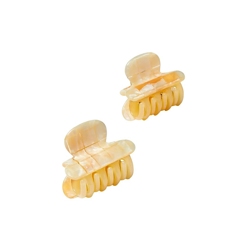 Machete Twin Claw Hair Clips - Sea Shell Checker