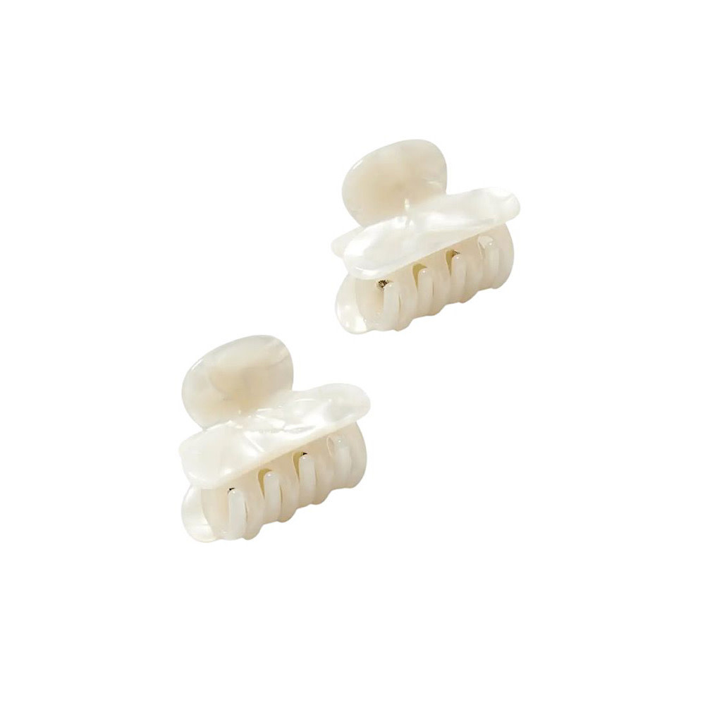 Machete Machete Twin Claw Hair Clips - White Shell