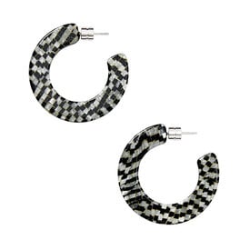 Machete Machete Kate Hoop Earrings - Perle Noir