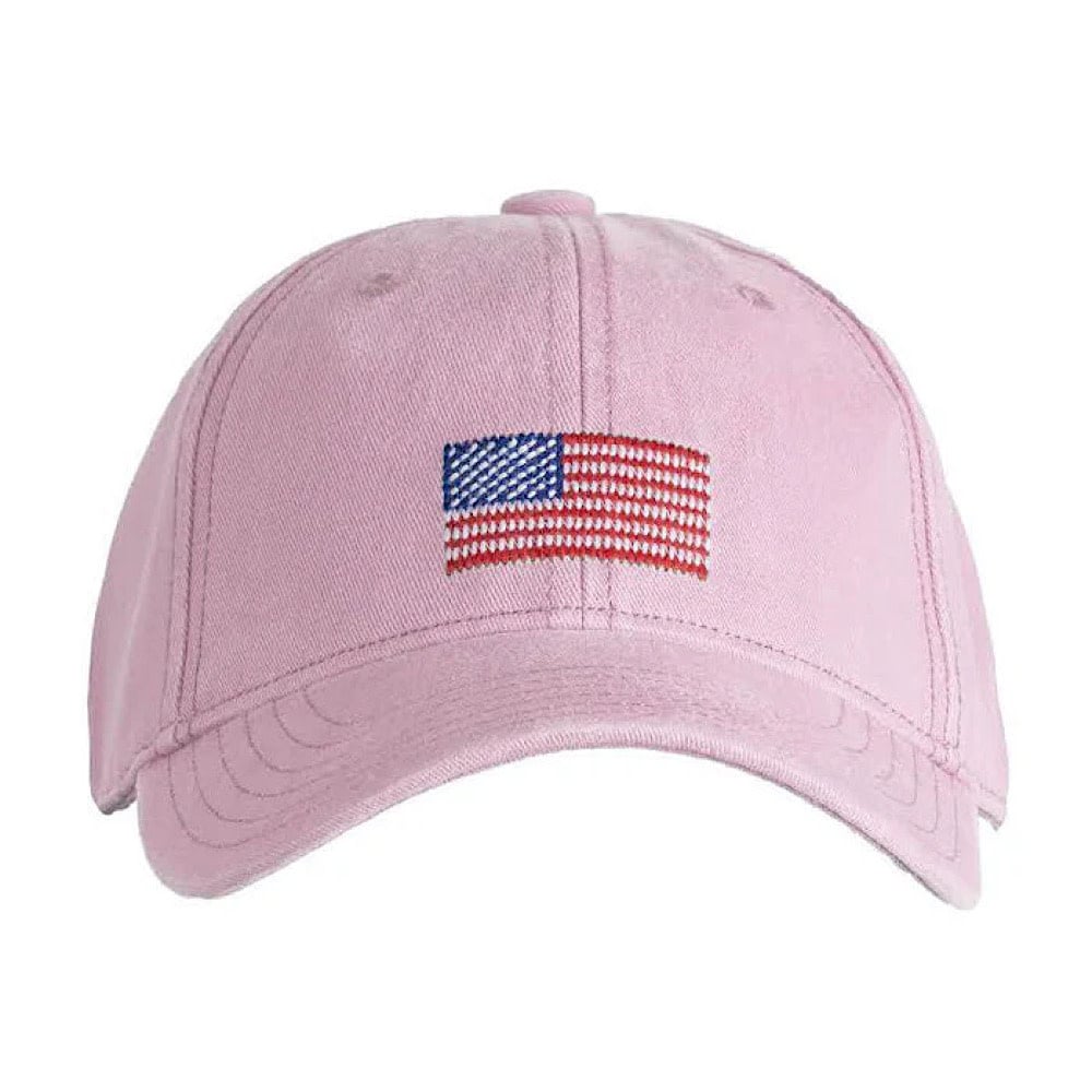 Harding Lane Kids Baseball Hat - American Flag - Pink