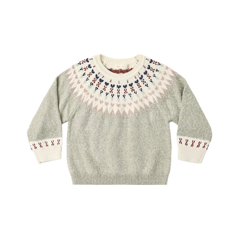 Rylee + Cru LLC Rylee + Cru Fair Isle Sweater - Sage