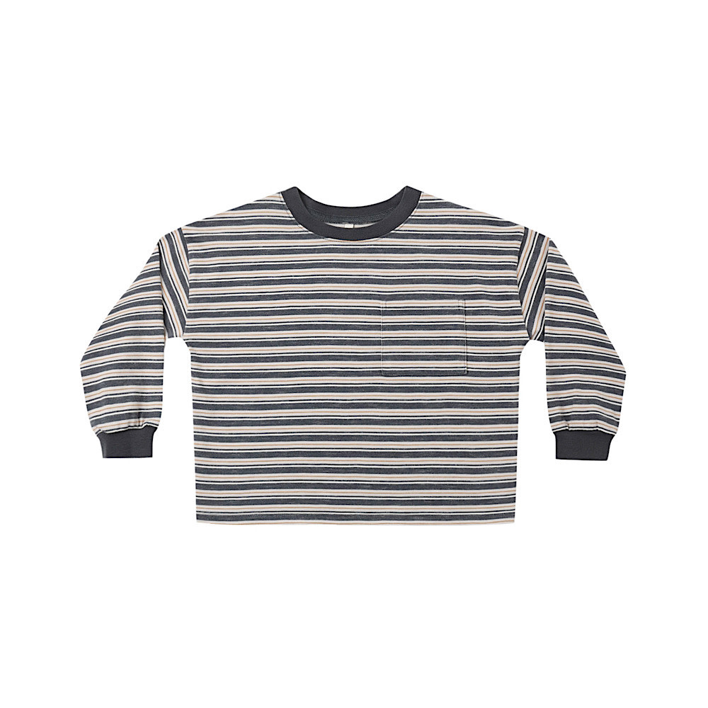 Rylee + Cru LLC Rylee + Cru Relaxed Long Sleeve Tee - Blue Stripe