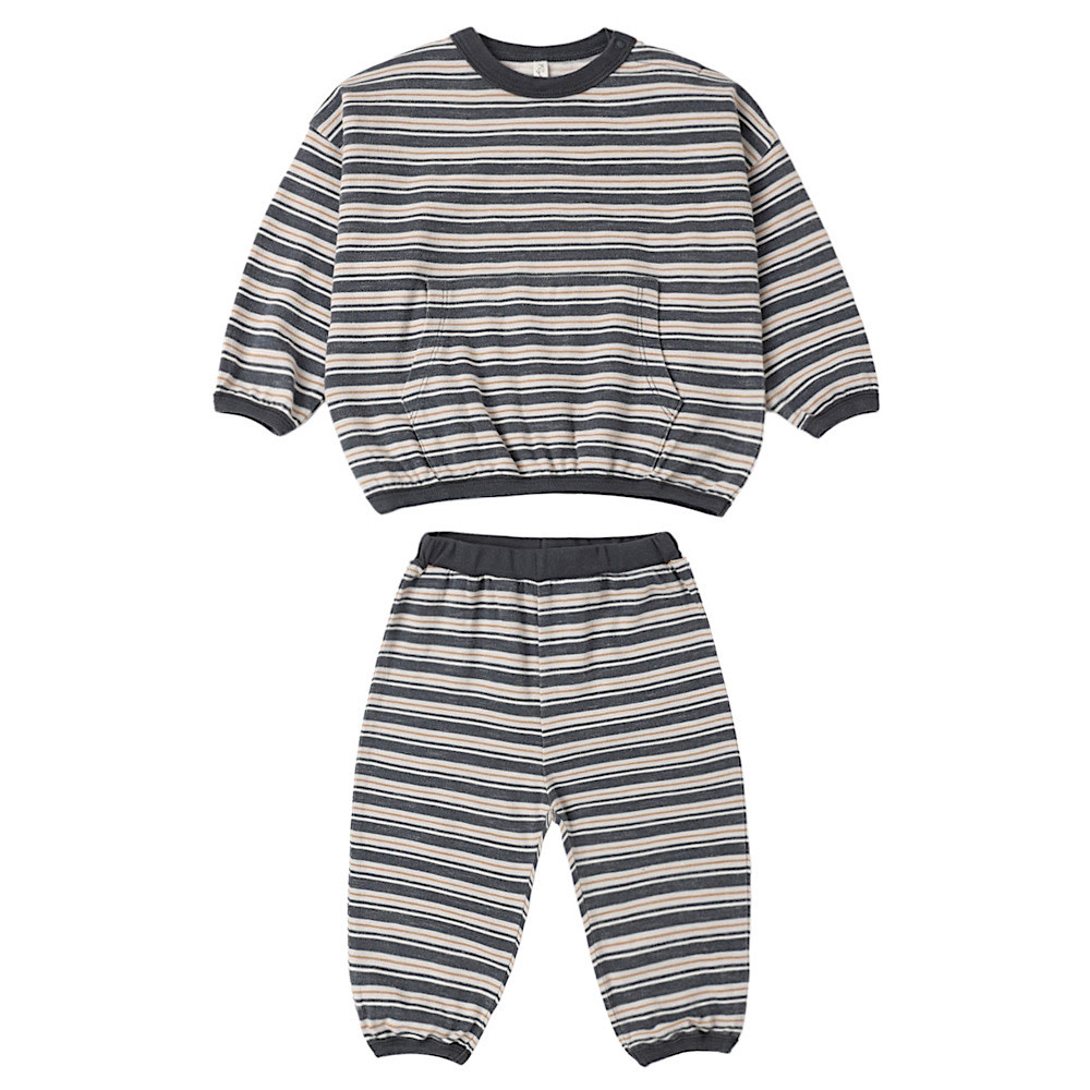 Rylee + Cru Relaxed Set - Blue Stripe