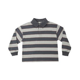 Rylee + Cru LLC Rylee + Cru Rugby Polo - Sage Stripe