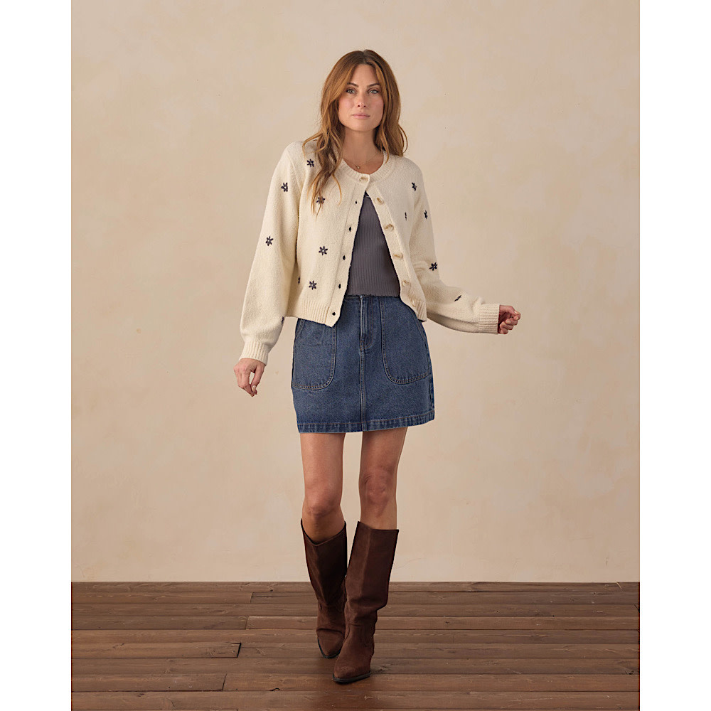 Rylee + Cru LLC Rylee + Cru Women's Cheyenne Cardigan - Midnight Daisies