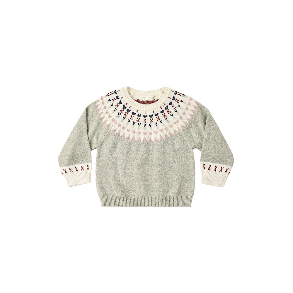 Rylee + Cru Women's Fair Isle Sweater - Sage