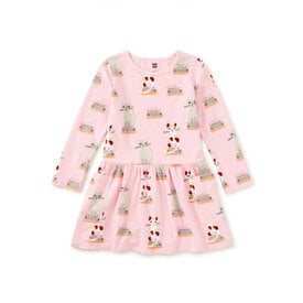Tea Collection Tea Collection Long Sleeve Pocket Dress - Bookshop Cat