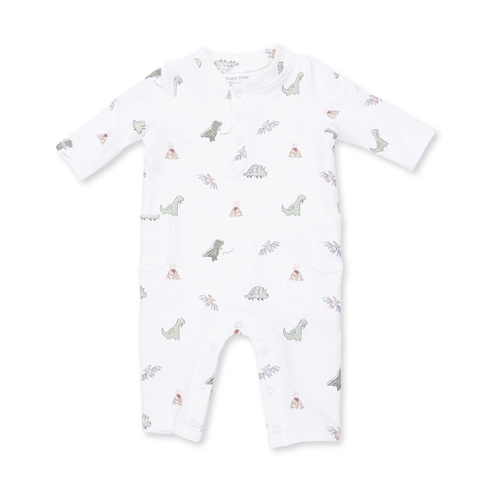 Angel Dear Uni Romper - French Terry Dinos