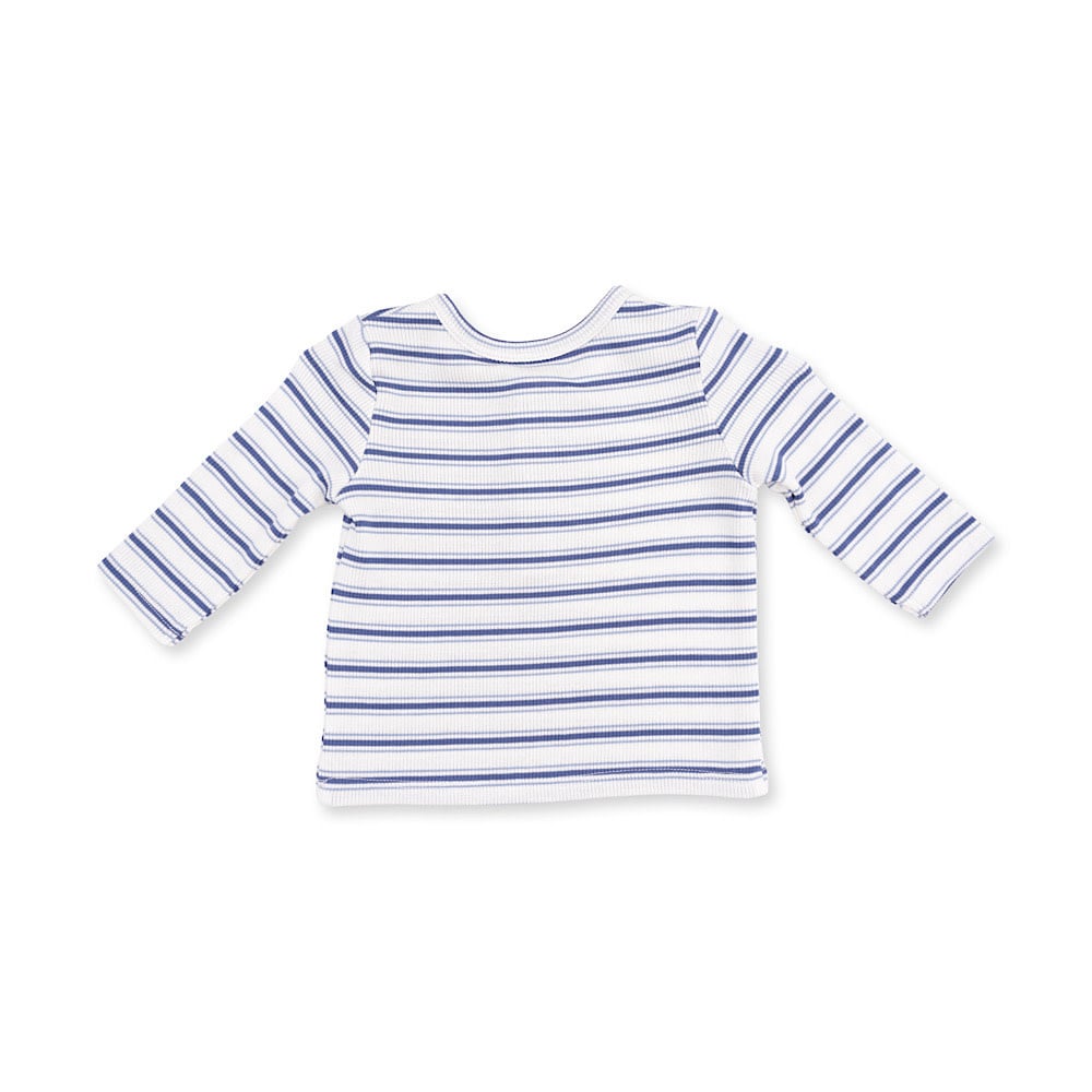 Angel Dear Long Sleeve Henley Play Set - Vintage Stripe Blue