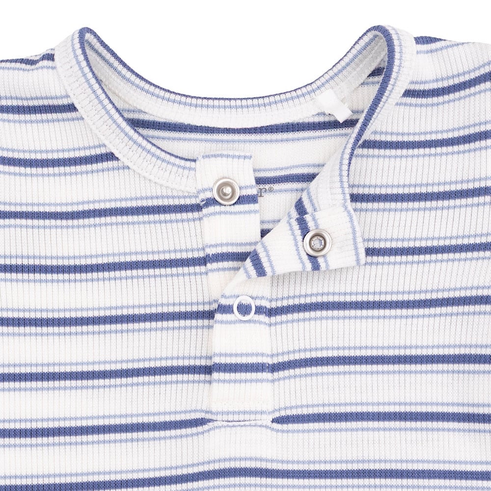 Angel Dear Long Sleeve Henley Play Set - Vintage Stripe Blue