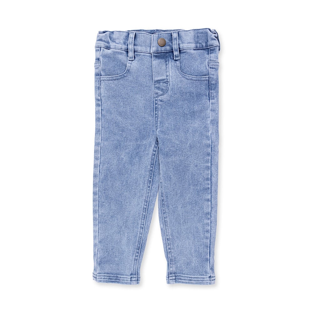 Angel Dear Angel Dear Adjustable Pants - Old School Blue Stretch Denim