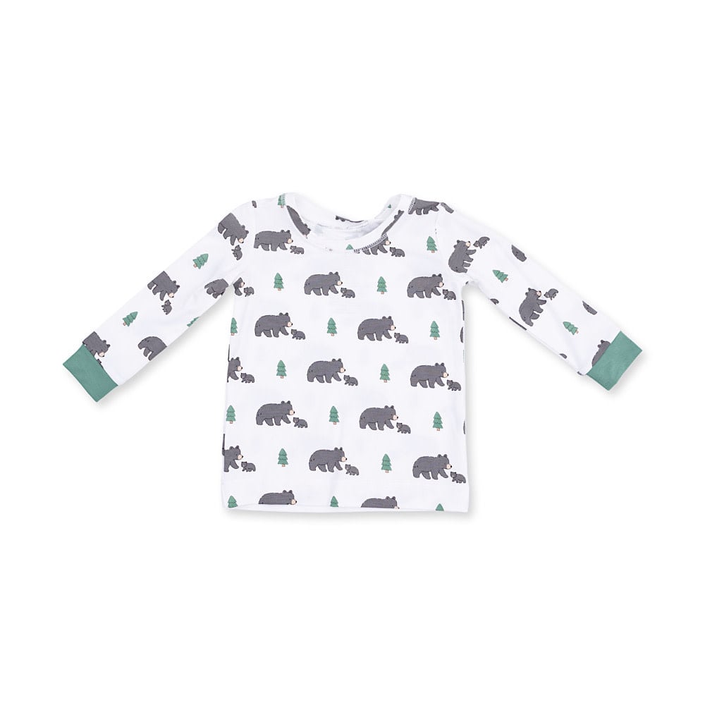 Angel Dear Long Sleeve Loungewear Set - Black Bears