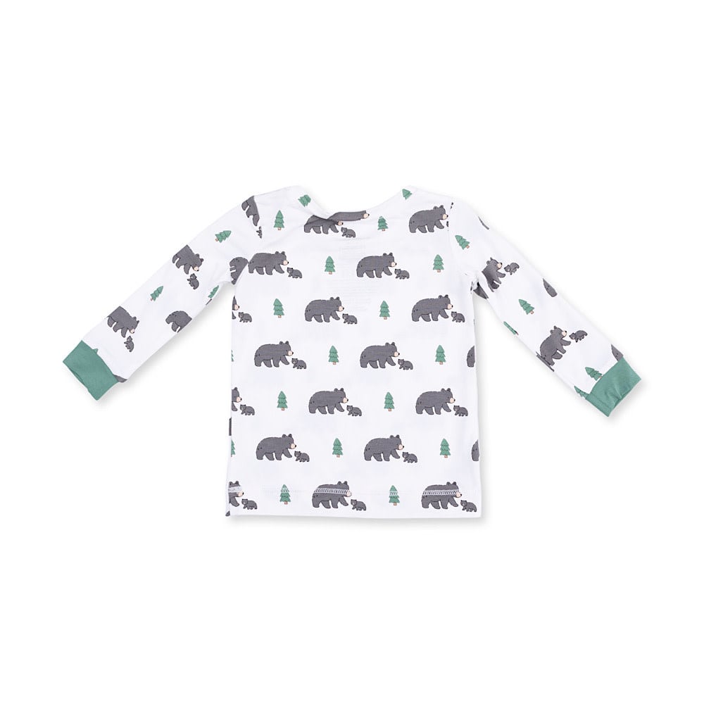 Angel Dear Long Sleeve Loungewear Set - Black Bears
