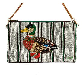  Lily Posh Beaded Crossbody Clutch Bag - Duck