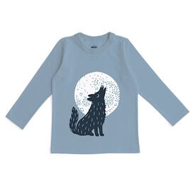 Winter Water Factory Winter Water Factory Long Sleeve Graphic Tee - Wolf Mountain Blue