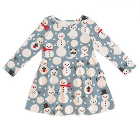 Winter Water Factory Winter Water Factor Madison Dress - Snow Creatures Blue