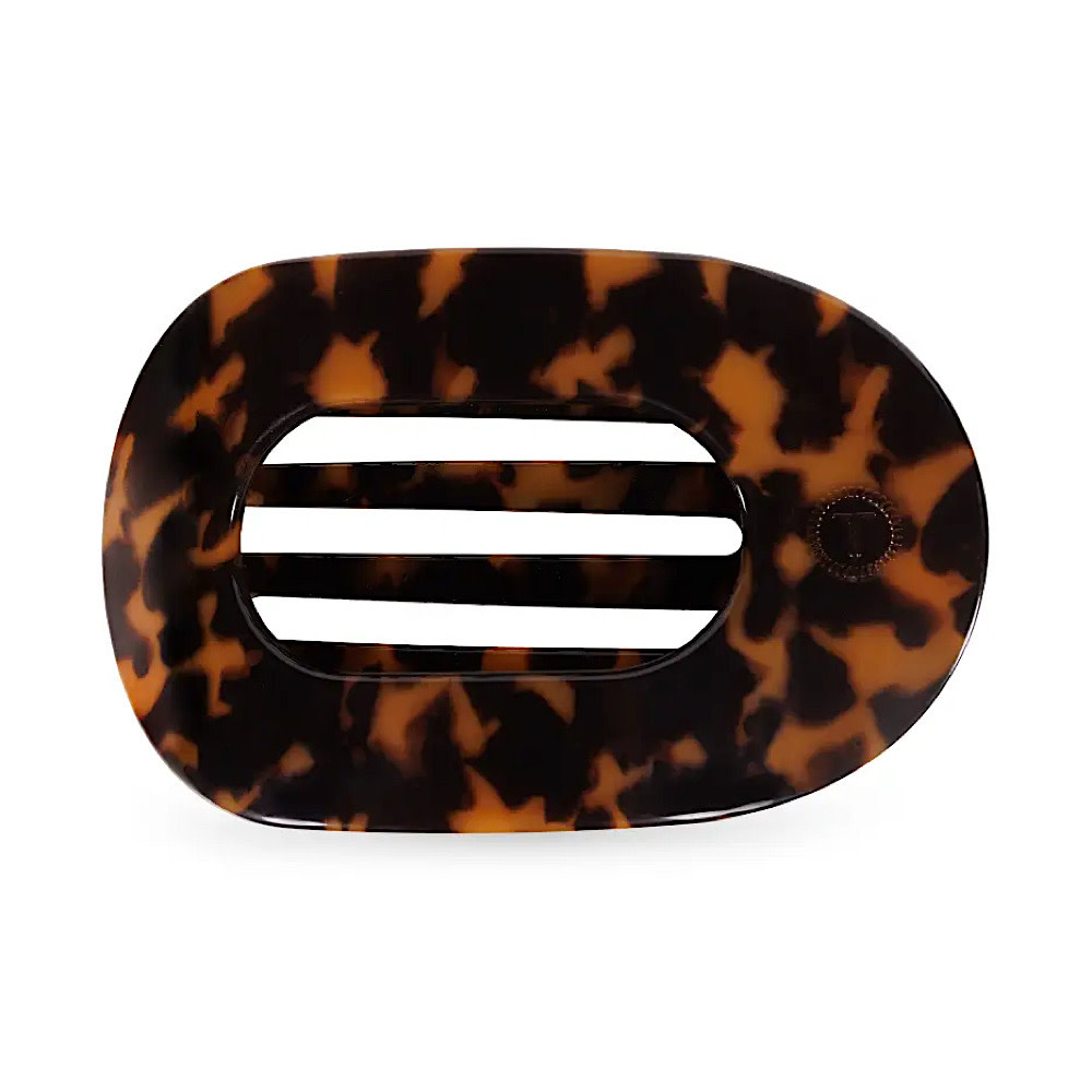 Teleties Flat Round Clip - Tiny - Tortoise