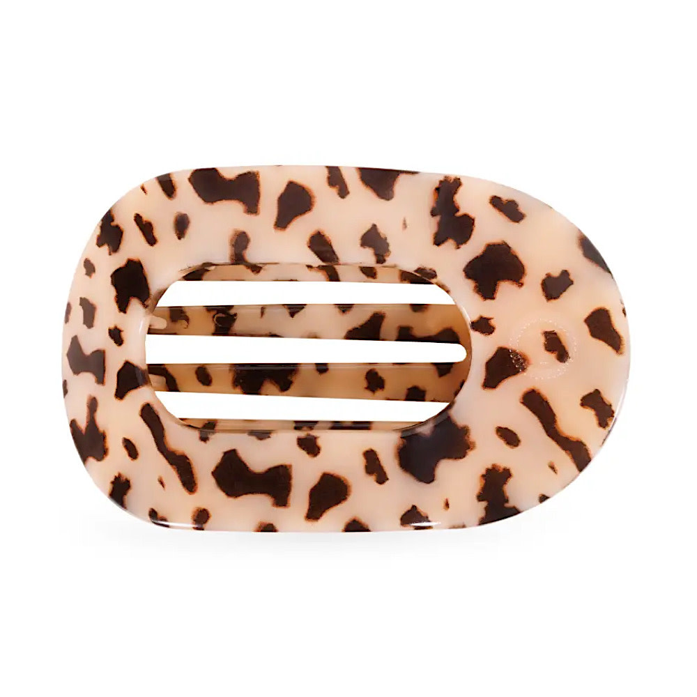 Teleties Flat Round Clip - Tiny - Blonde Tortoise