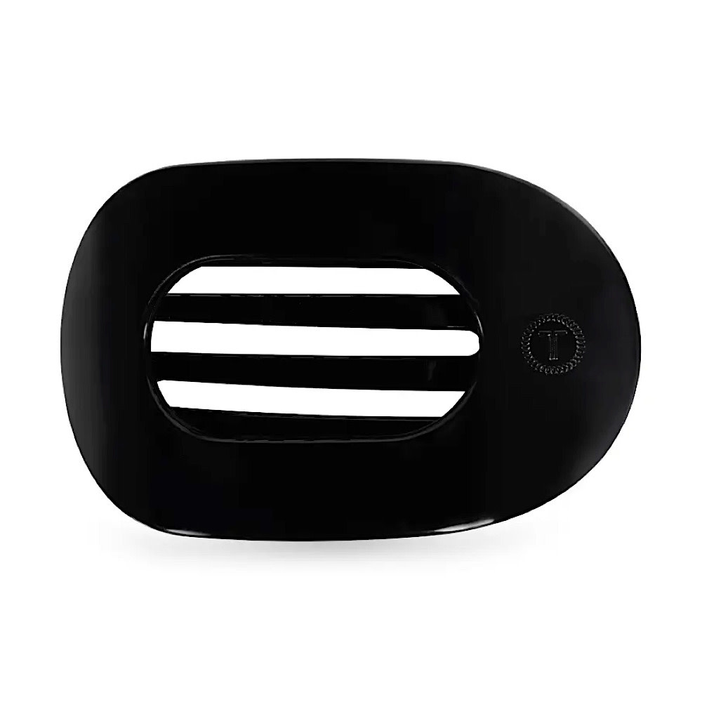 Teleties Teleties Flat Round Clip - Tiny - Jet Black