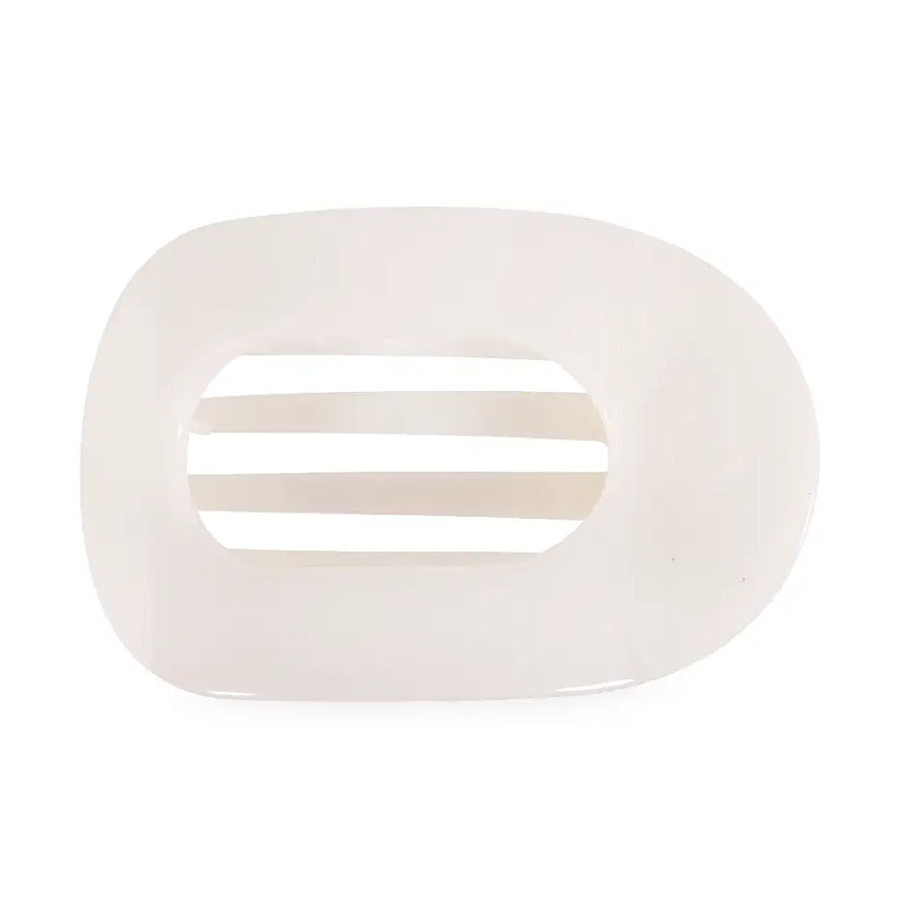Teleties Flat Round Clip - Tiny - Coconut White