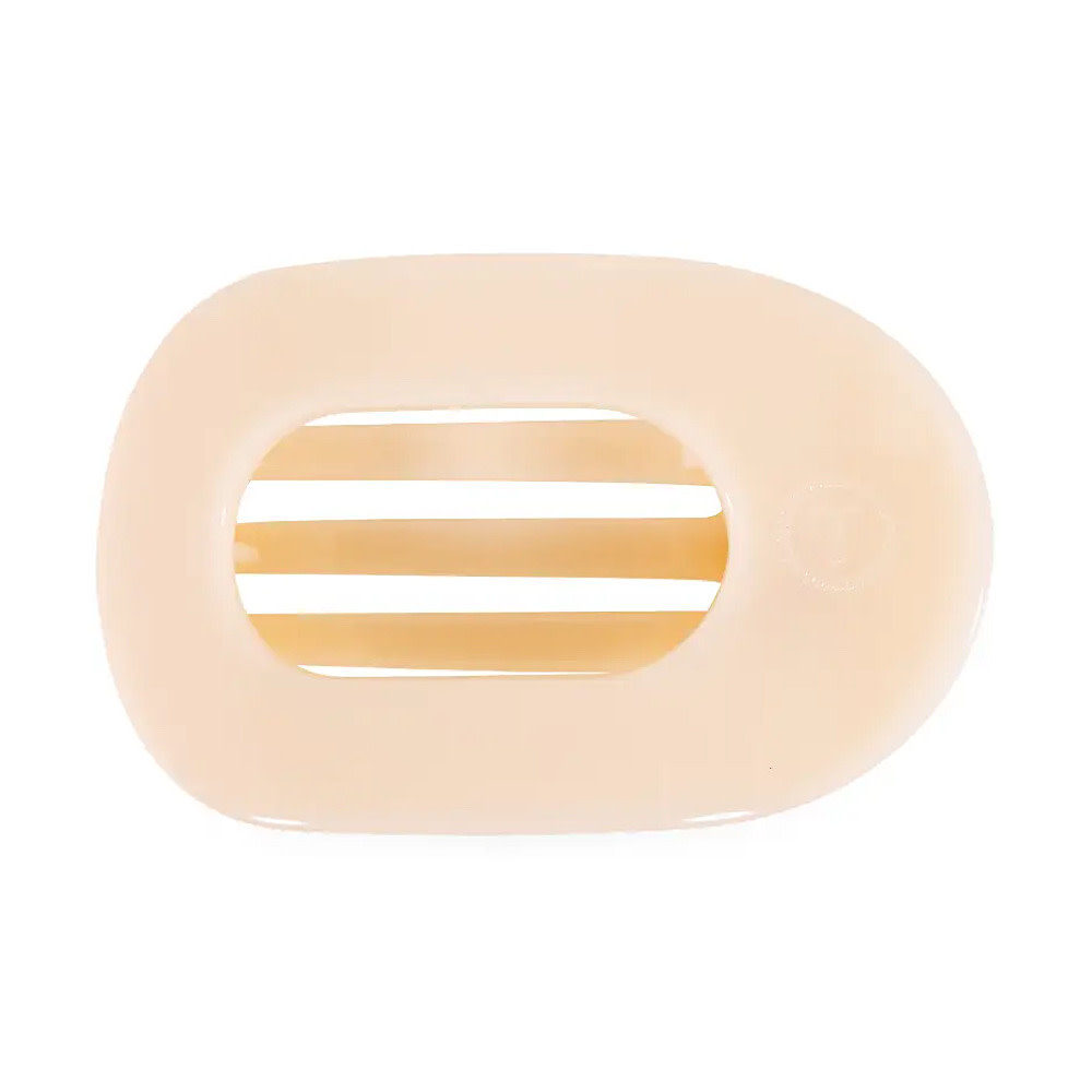 Teleties Teleties Flat Round Clip - Tiny - Almond Beige