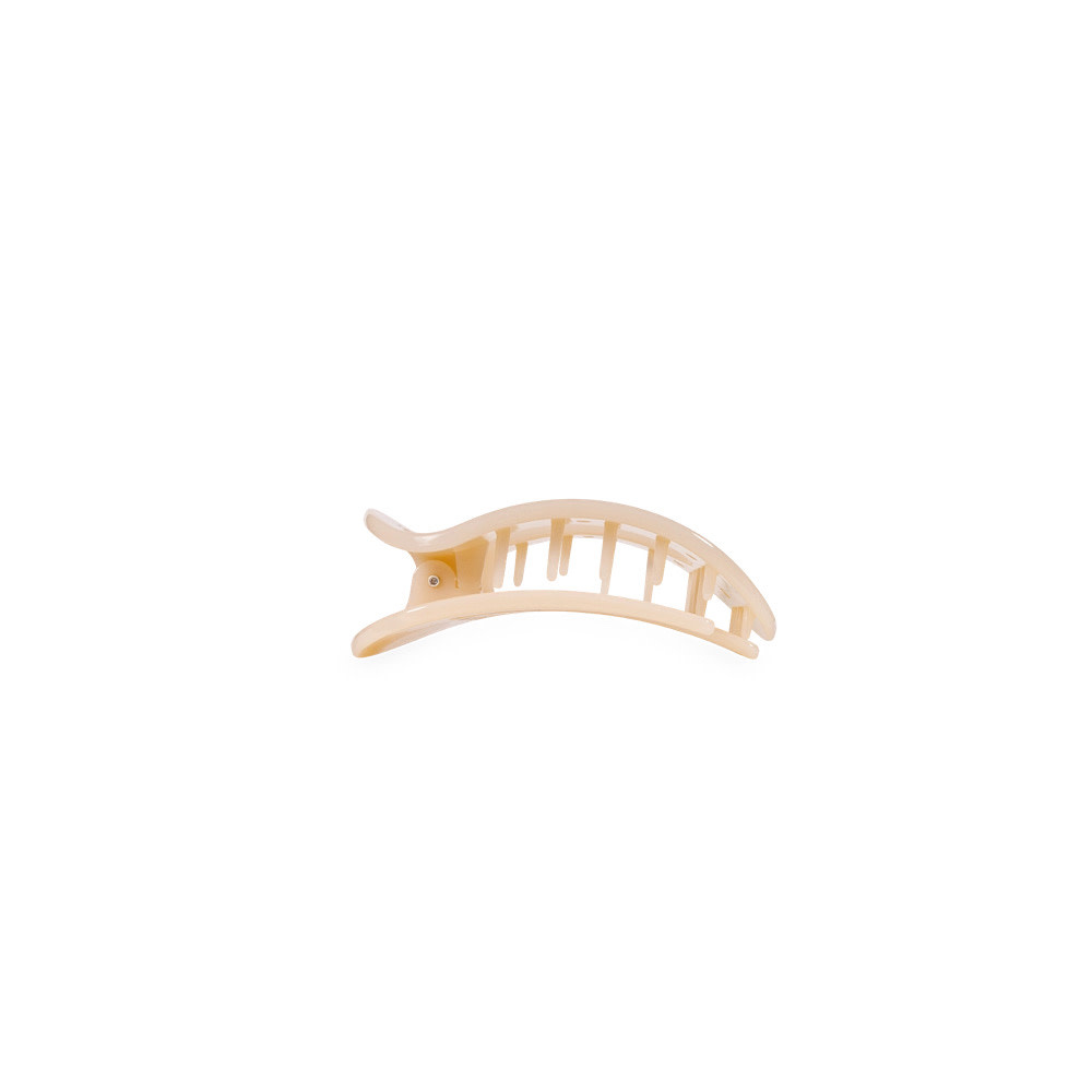 Teleties Flat Round Clip - Tiny - Almond Beige