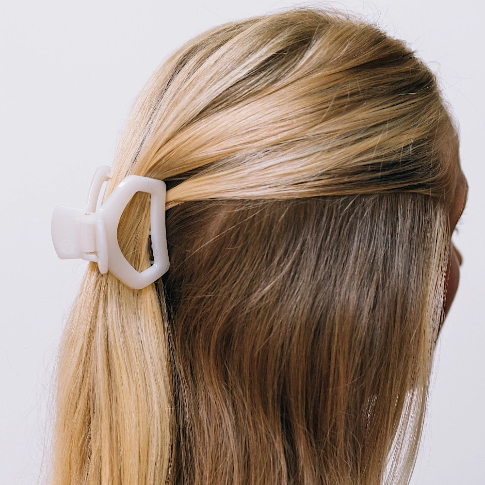 Teleties Open Hair Clip - Petite - Coconut White