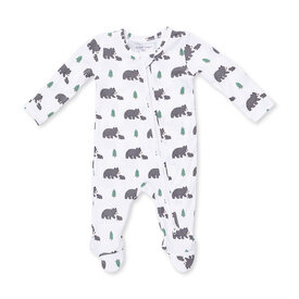 Angel Dear Angel Dear 2 Way Zipper Footie - Black Bears