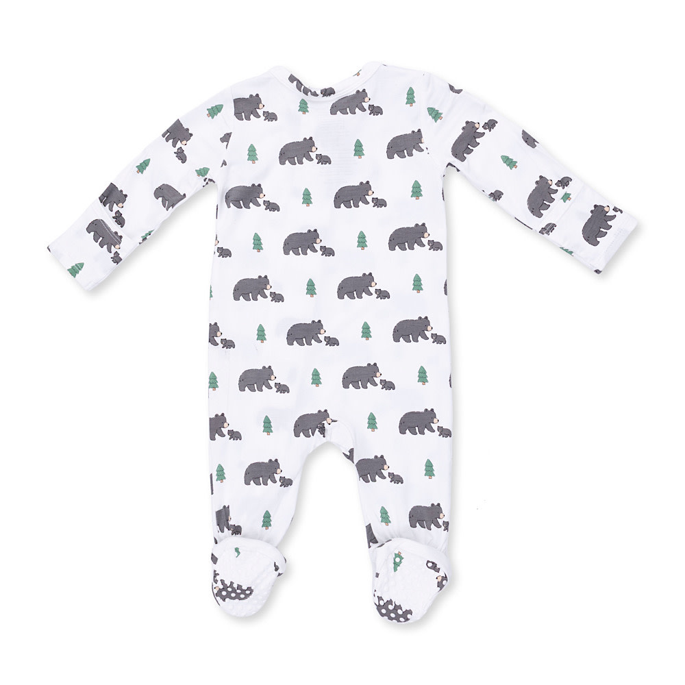 Angel Dear 2 Way Zipper Footie - Black Bears