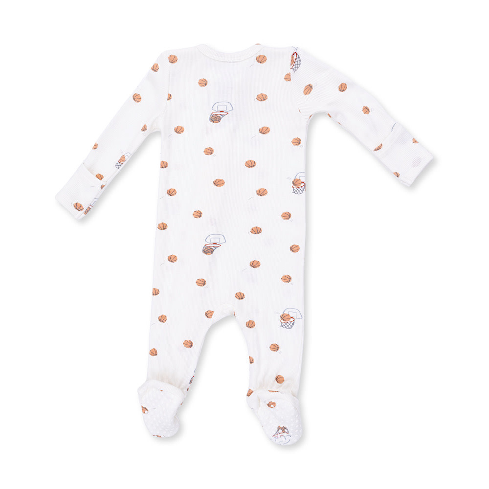 Angel Dear 2 Way Zipper Footie - Mini Basketballs