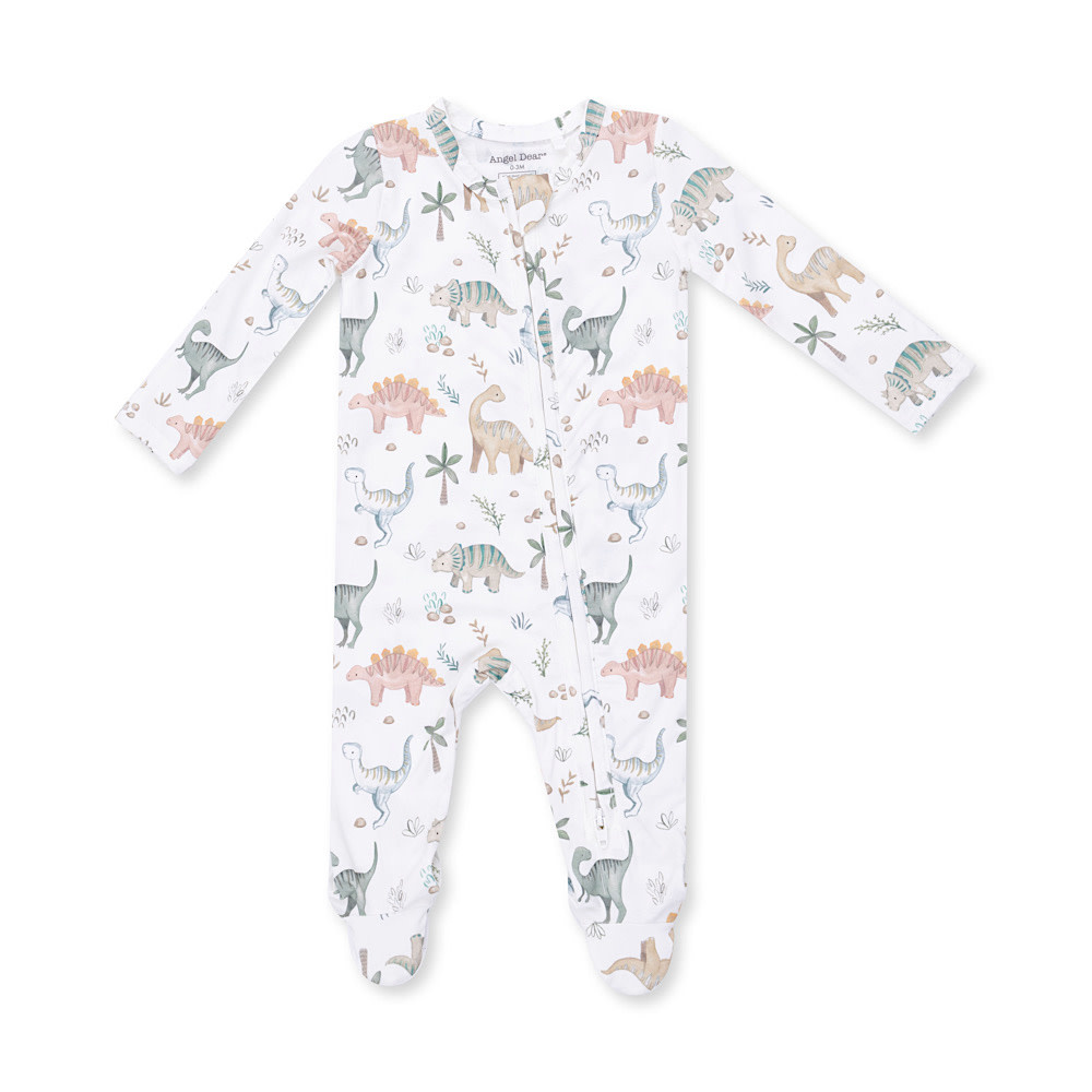 Angel Dear Angel Dear 2 Way Zipper Footie - Sweet Baby Dinos
