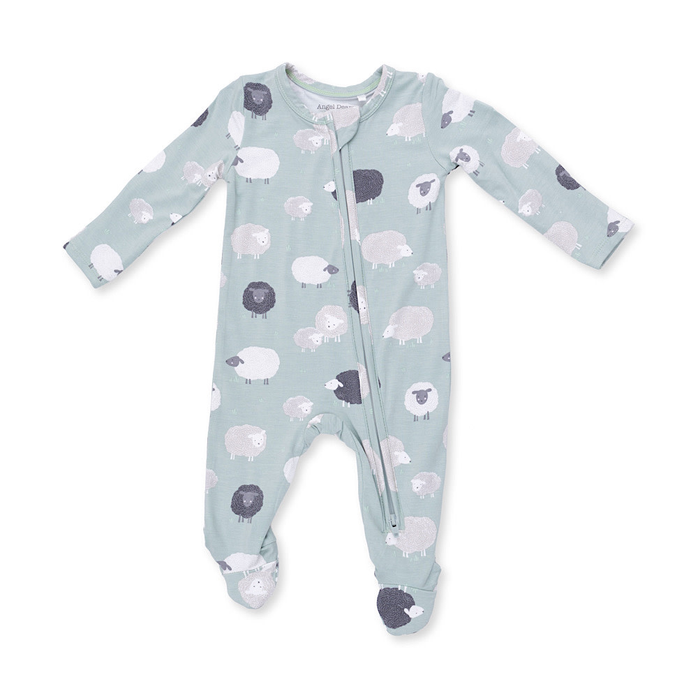 Angel Dear 2 Way Zipper Footie - Black Sheep