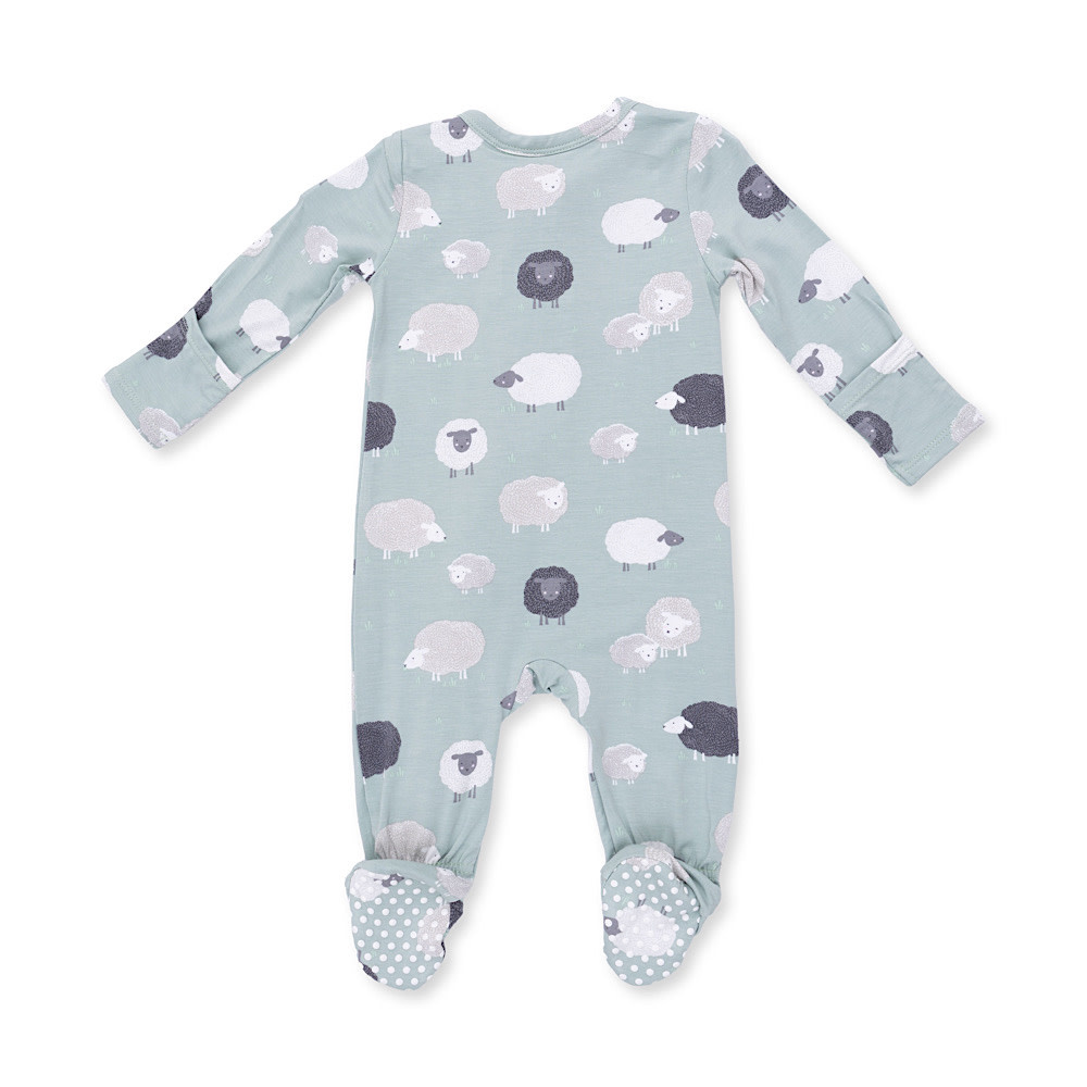 Angel Dear 2 Way Zipper Footie - Black Sheep