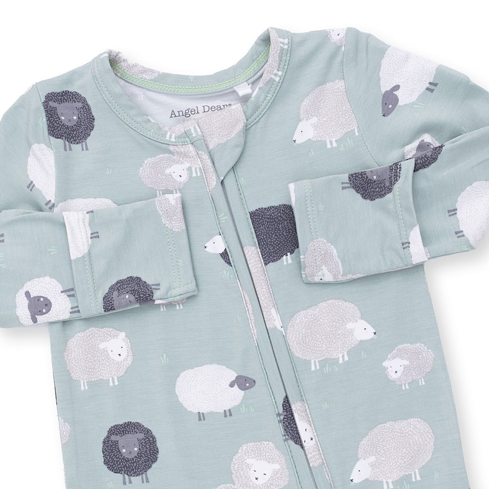 Angel Dear 2 Way Zipper Footie - Black Sheep