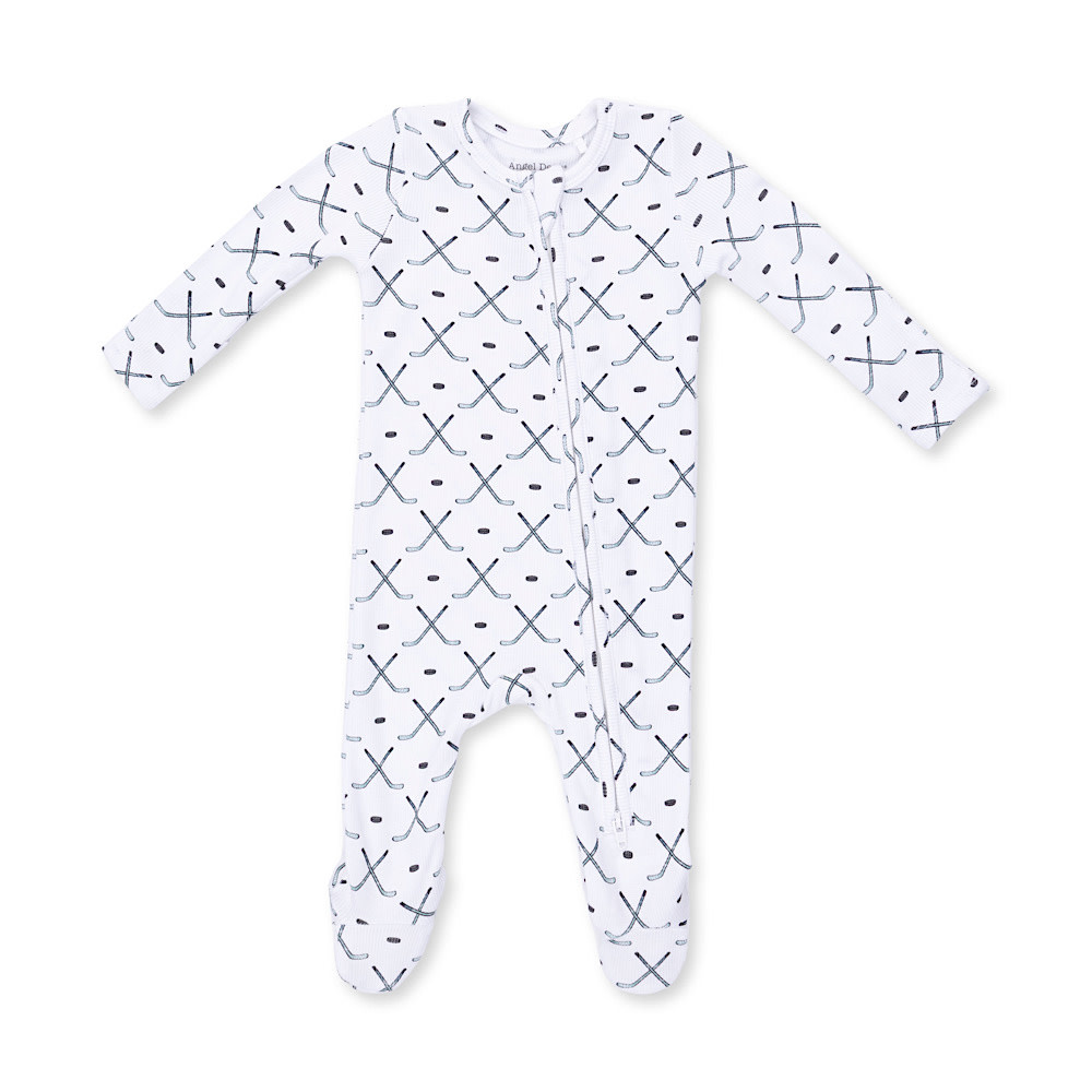 Angel Dear 2 Way Zipper Footie - Simple Hockey