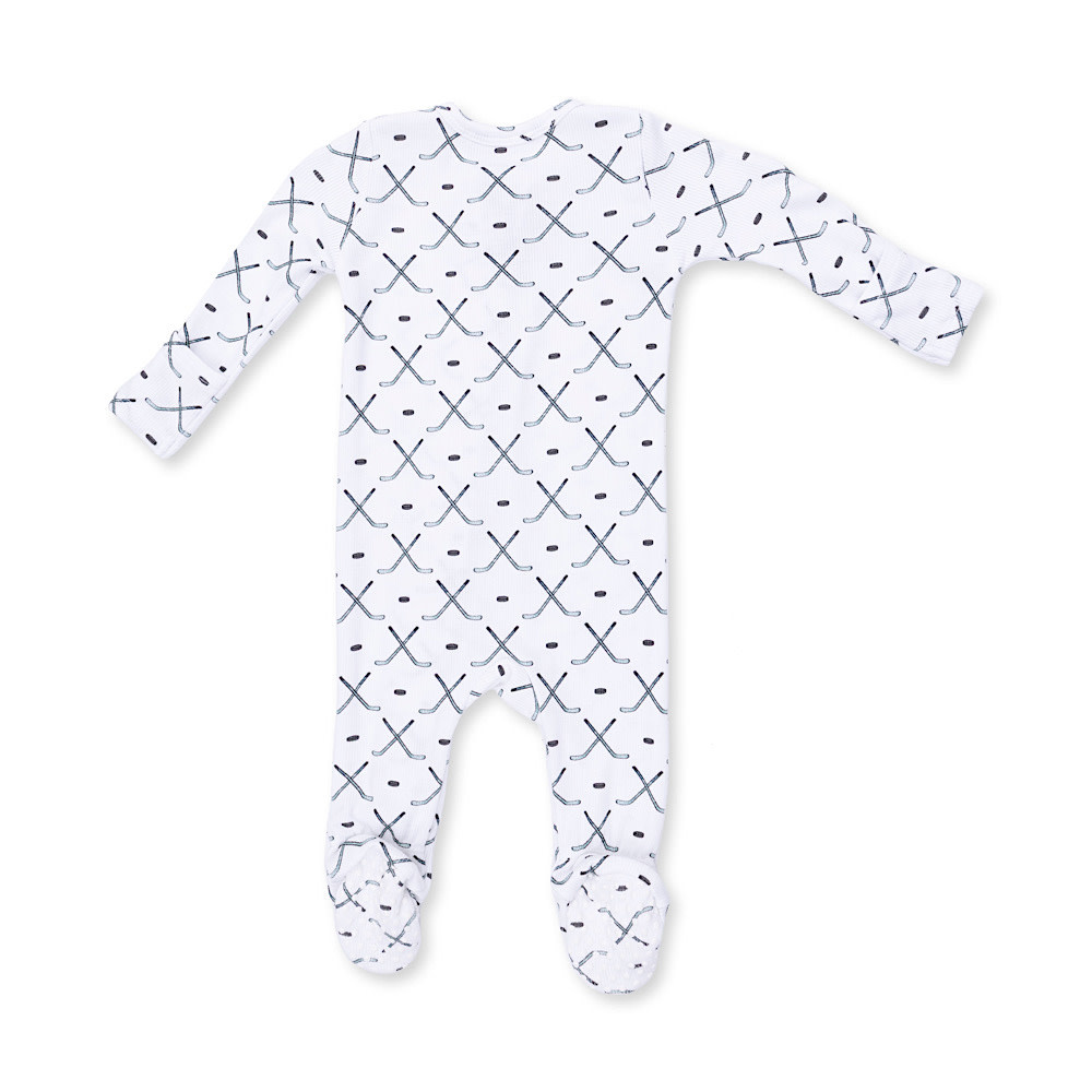 Angel Dear 2 Way Zipper Footie - Simple Hockey