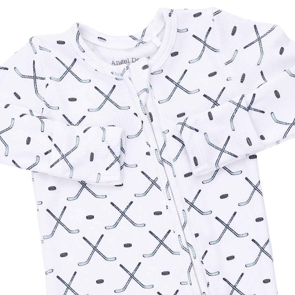 Angel Dear 2 Way Zipper Footie - Simple Hockey