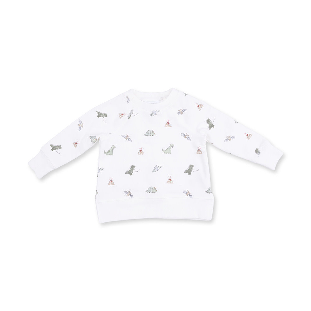 Angel Dear Raglan Sweatshirt - Dinos French Terry