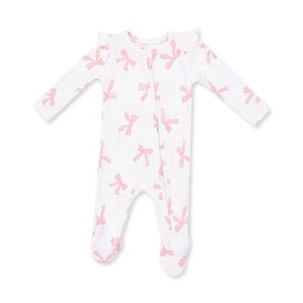 Angel Dear Angel Dear 2 Way Ruffle Sleeve Zipper Footie - Pretty Bows