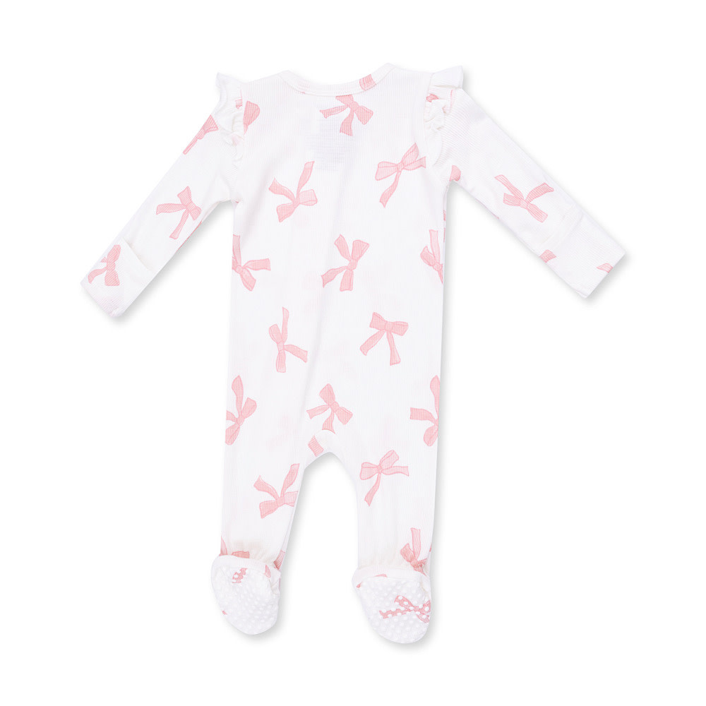 Angel Dear 2 Way Ruffle Sleeve Zipper Footie - Pretty Bows