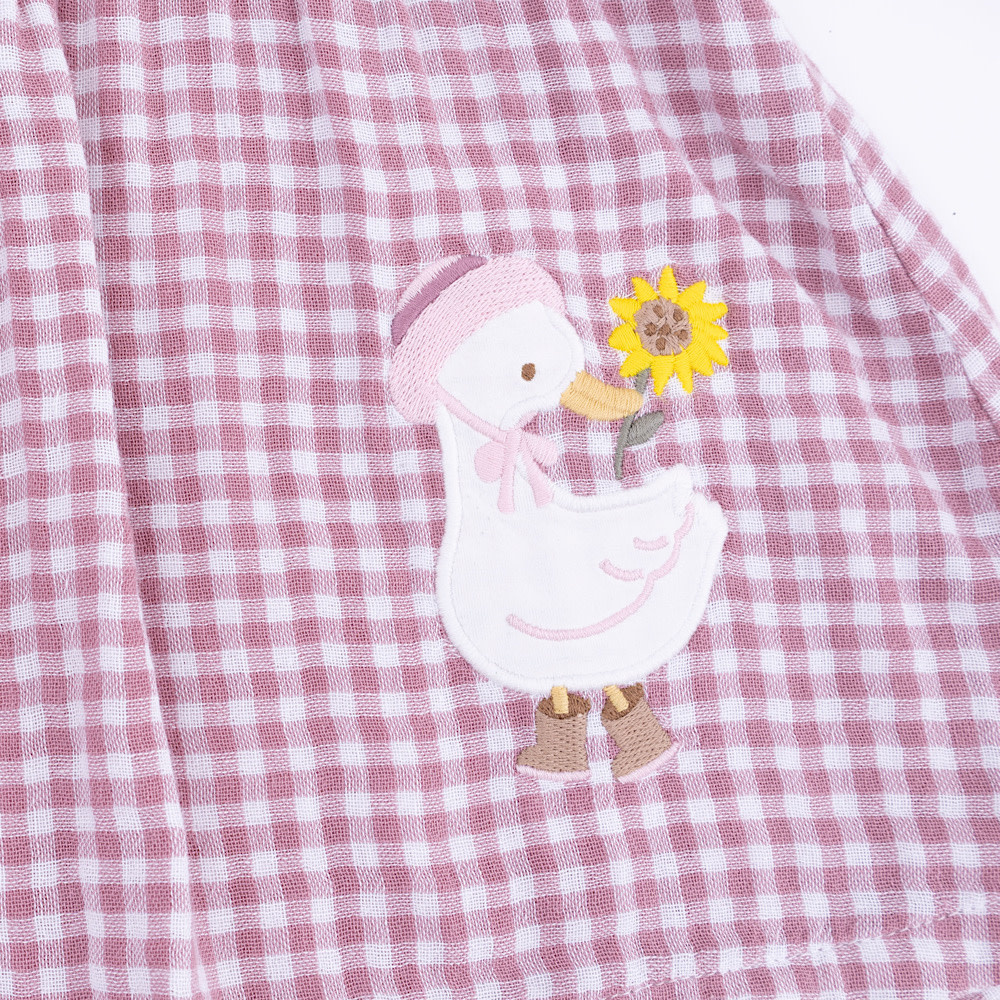 Angel Dear Long Sleeve Ruffle Dress & Leggings - Berry Gingham