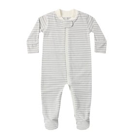 Quincy Mae Quincy Mae Zip Long Sleeve Sleeper Footie - Cloud Stripe