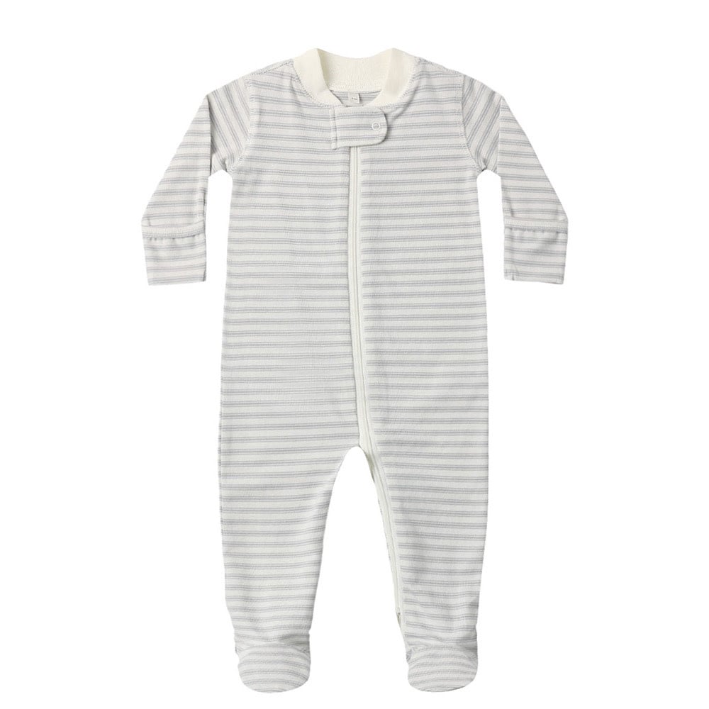Quincy Mae Quincy Mae Zip Long Sleeve Sleeper Footie - Cloud Stripe